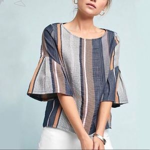 Dolan Striped Bell Sleeve Top M
